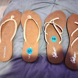 Volcom flip flops